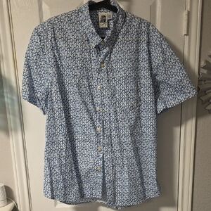 Kennington Casual Button Down Shirt with Geometric Print XXL